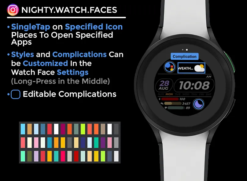 Nighty Digital 09 - watch face screenshot 6