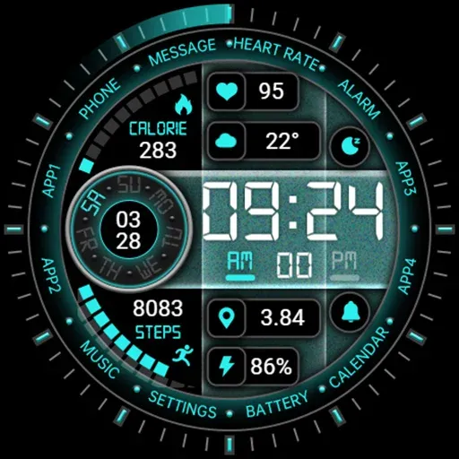 Blue Frosted Glass ZKin Watch screenshot 39