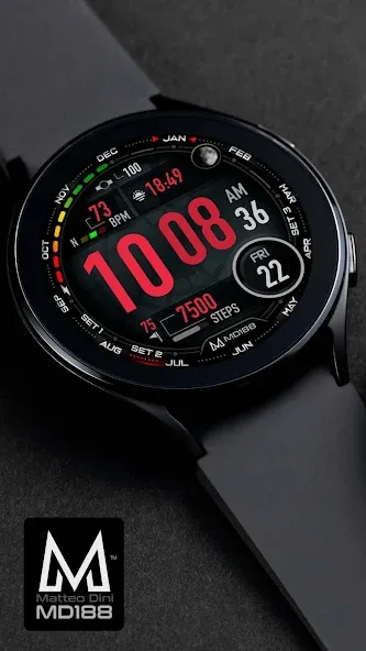 MD188 - Digital watch face screenshot 5