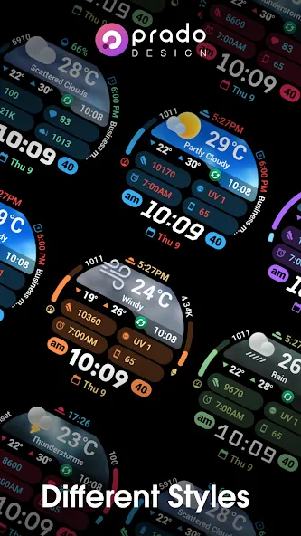 PRADO 95 Weather Watch Face screenshot 6