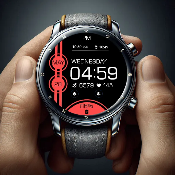 Key WF82 Digital Watch Face screenshot 1