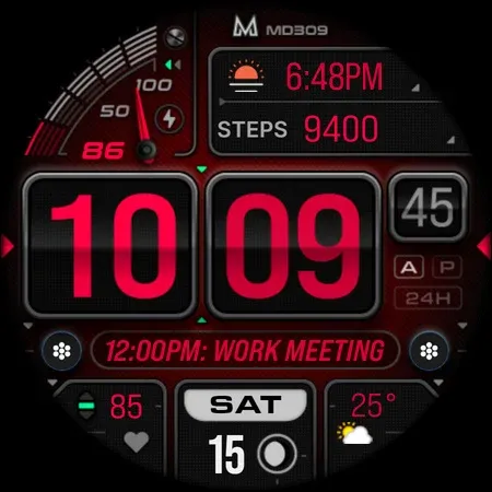 MD309 Digital watchface screenshot 11