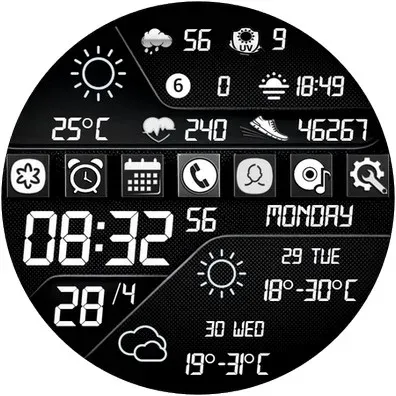 N-SPORT739 Digital Watch Face screenshot 9