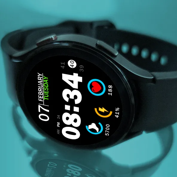 Key019 Digital Watch Face screenshot 2