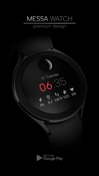 Minimal Watch Face Moon screenshot 2