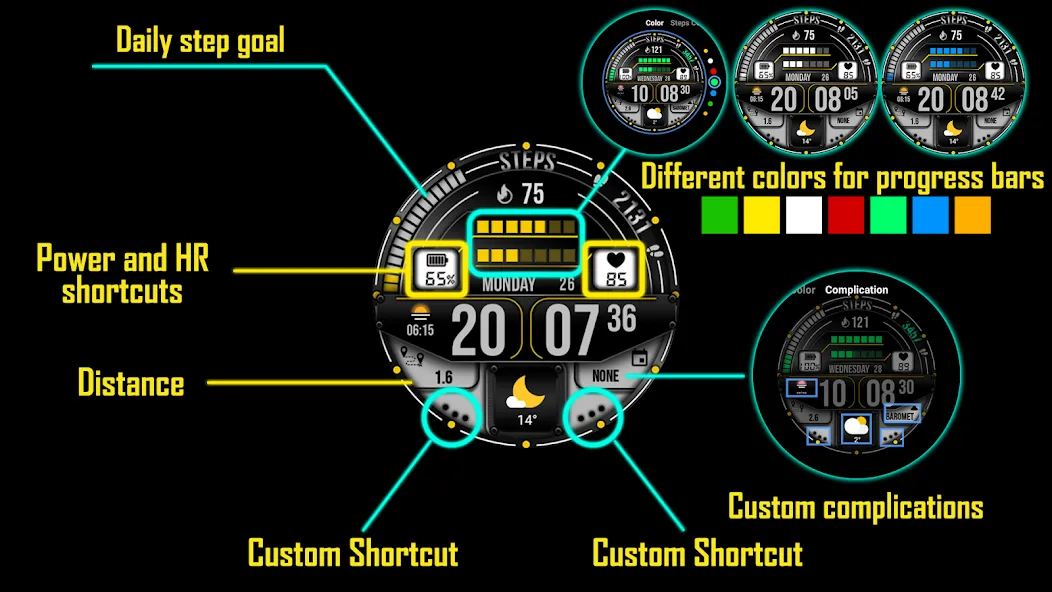 MB277 Digital Watch Face screenshot 5