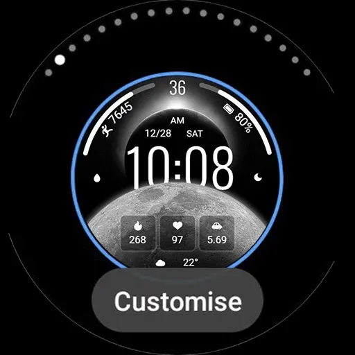 ZKin Watch Face Crescent Moon screenshot 29