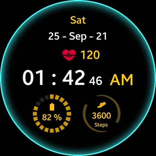 Green Glow Watch Face screenshot 1