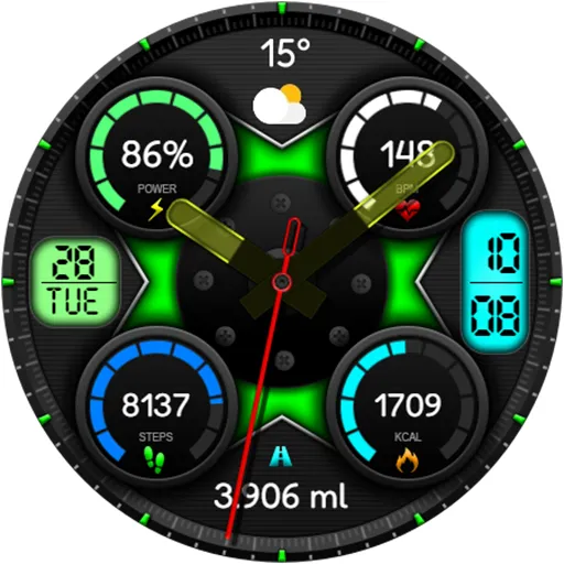 Hybrid TANKAN URX24 Watch face screenshot 15