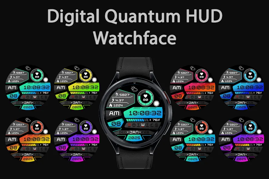 Digital Quantum HUD Watch Face screenshot 6