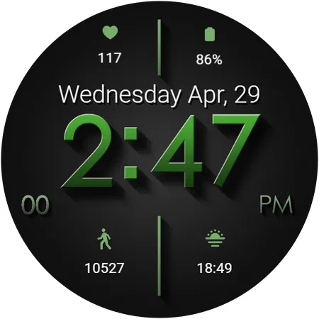 Material Shadow WatchFace 2026 screenshot 12