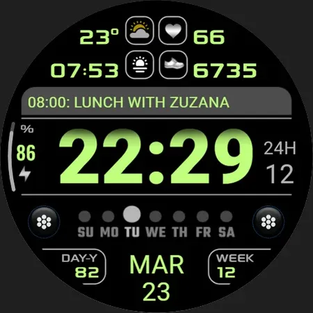 PW72 Sport Digi Watch Face screenshot 33