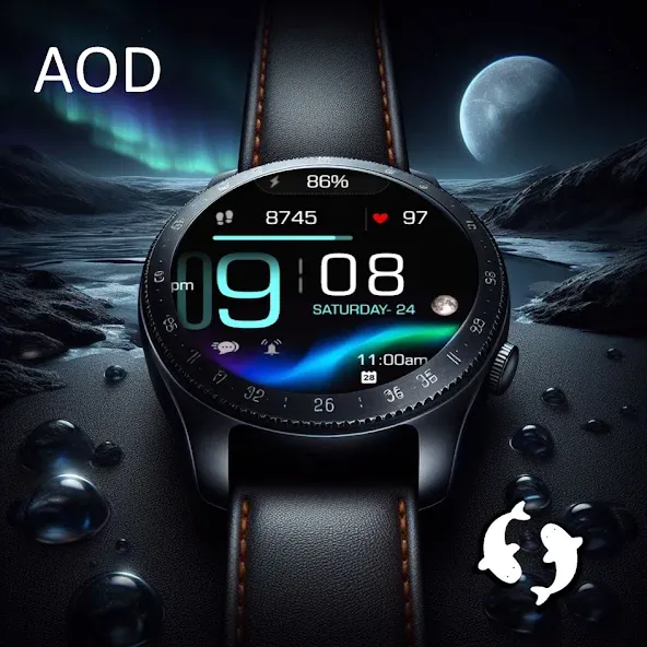 Black Stylish Aurora Lights 65 screenshot 3