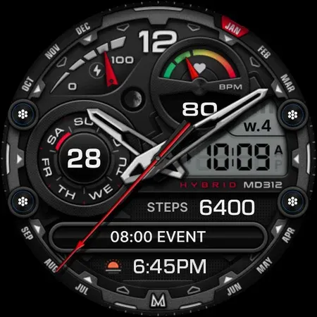 MD312 Analog watch face screenshot 8