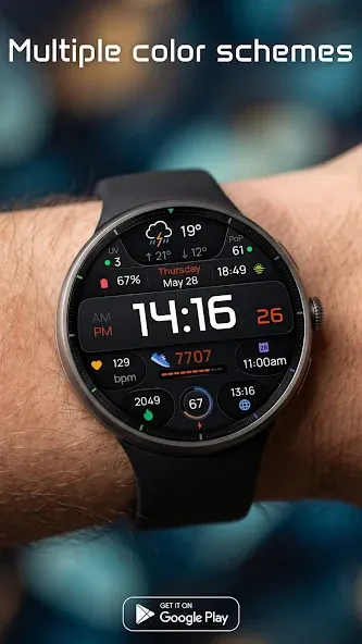 Digital Watch face D33 screenshot 3
