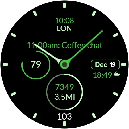 Clean Analog watch face screenshot 9