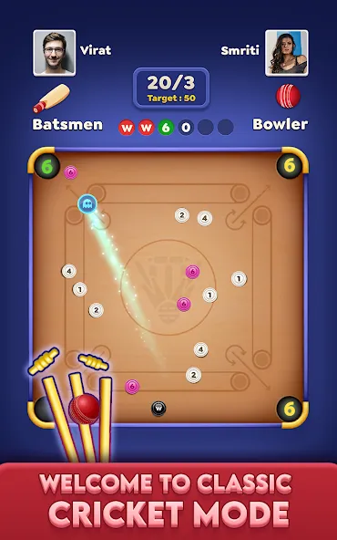 Carrom Cricket: Disc Pool Game screenshot 6