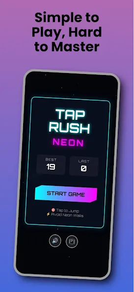 Neon Tap Rush screenshot 2