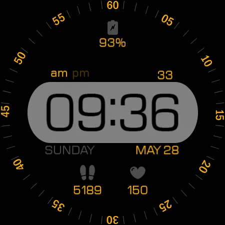 Key060 Digital Watch Face screenshot 25