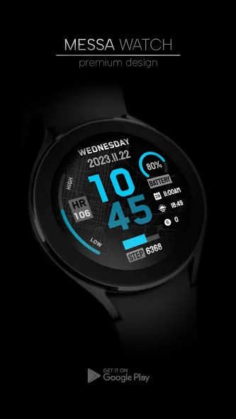 Minimal Sport Watch Face NY screenshot 2