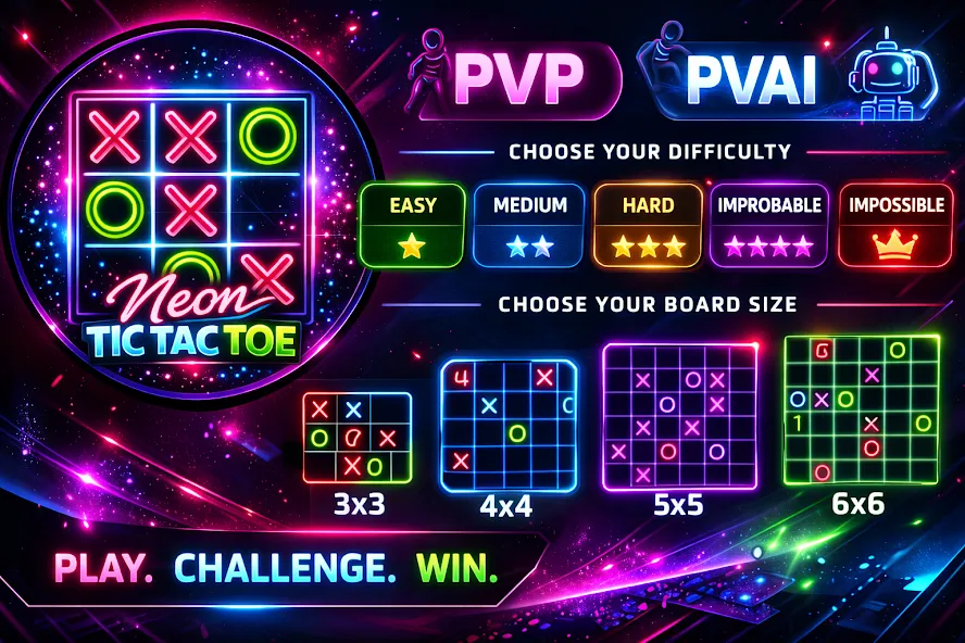 Tic Tac Toe 3 in a Row Offline screenshot 1