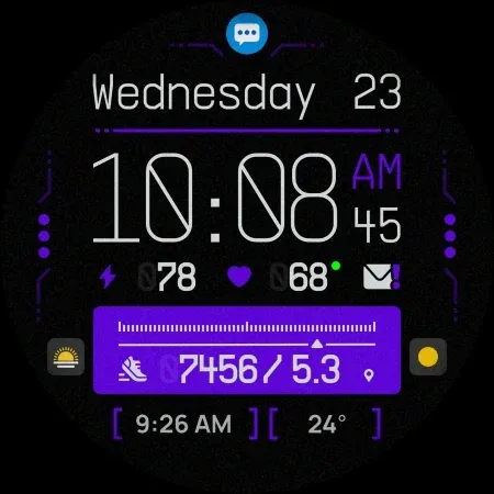 SH094 Watch Face, WearOS watch screenshot 16
