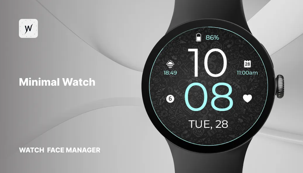 Minimal Watch Watch Face screenshot 1