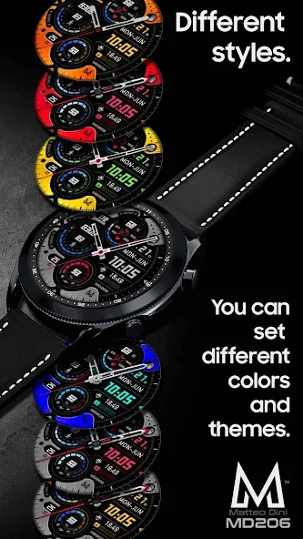MD206 Analog watch face screenshot 4