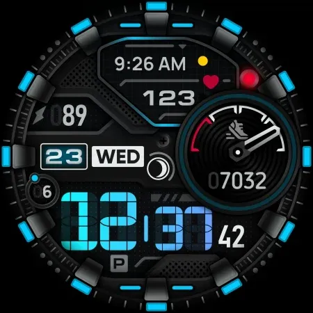 SH026 Watch Face, WearOS watch screenshot 10