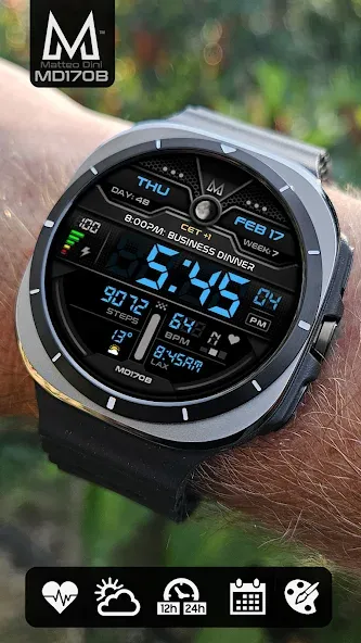 MD170B Digital watch face screenshot 3