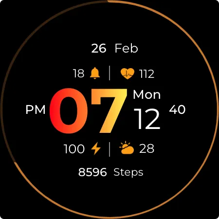 SM Gradient Hour Watch Face screenshot 8