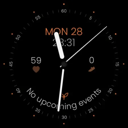 Minimal Black v31 Watch Face screenshot 11