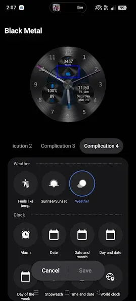 Black Metal Watch Face 2026 screenshot 4