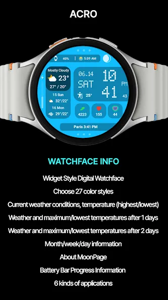 ACRO Digital Weather Watchface screenshot 2