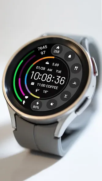 ZKin Watch Face Grey Color screenshot 2