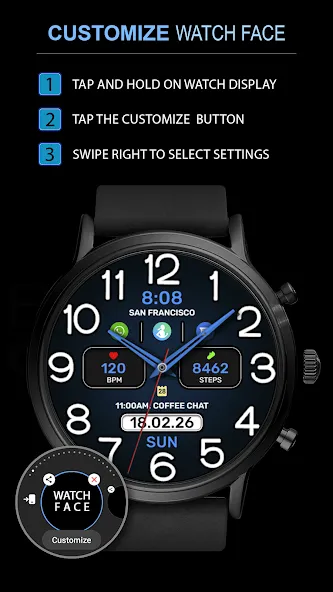 WFP 222 Practical watch face screenshot 4