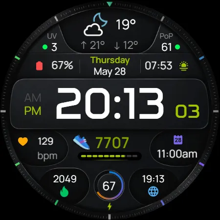 Digital Watch face D33 screenshot 22