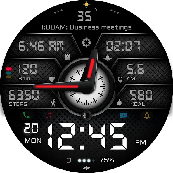 A450 Modern Watch Face Wear OS screenshot 31