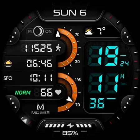 MD292 Digital watch face screenshot 27