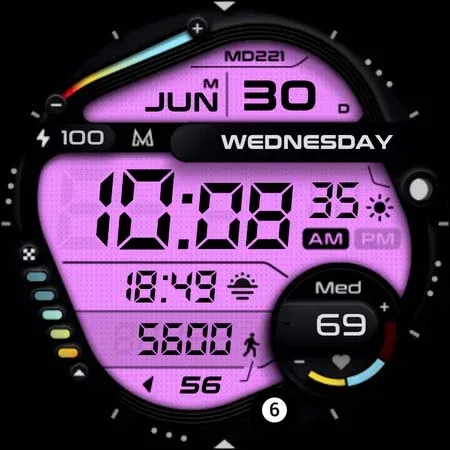 MD221 Digital watch face screenshot 14