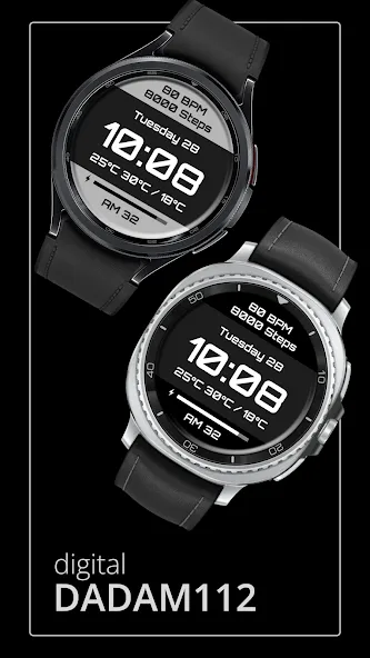 DADAM112: Digital Watch Face screenshot 1