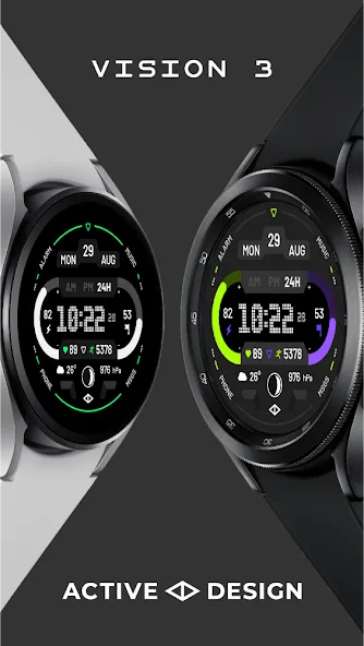 Vision 3: Digital Watch Face screenshot 3