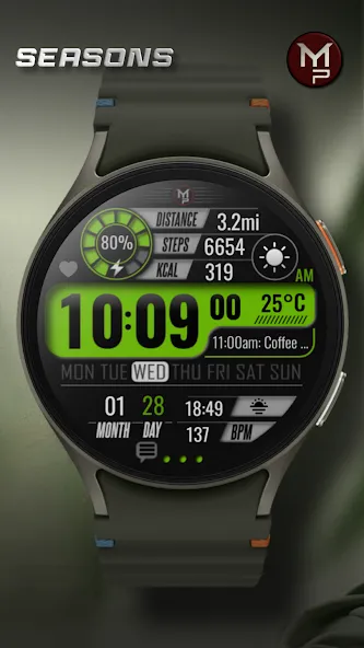 SEASONS - Digital Watch Face screenshot 2