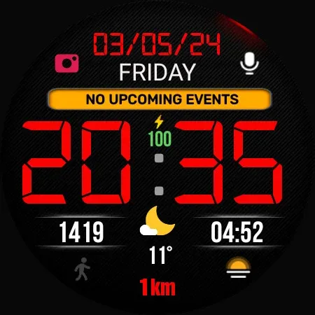 WIN BIG LCD Digital Watch Face screenshot 30
