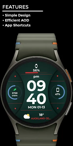 Night 81 - watch face screenshot 2