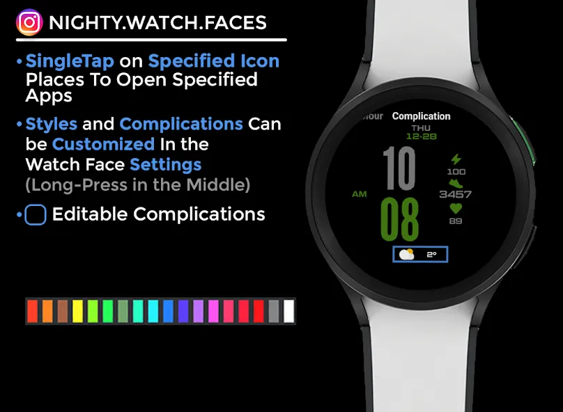 Nighty Digital 22 - watch face screenshot 6