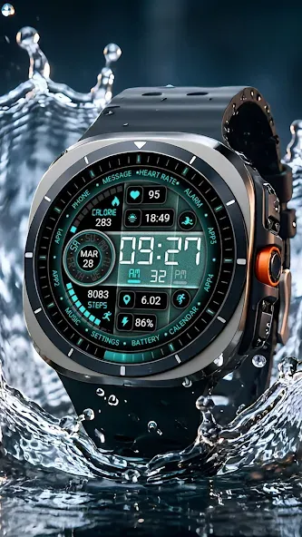 Blue Frosted Glass ZKin Watch screenshot 6