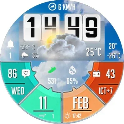 N-SPORT550 FlipDial Watch Face screenshot 16