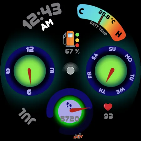 Speedometer WatchFace SMA 17 screenshot 25