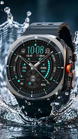 Green Blue Texture ZKin Watch screenshot 7